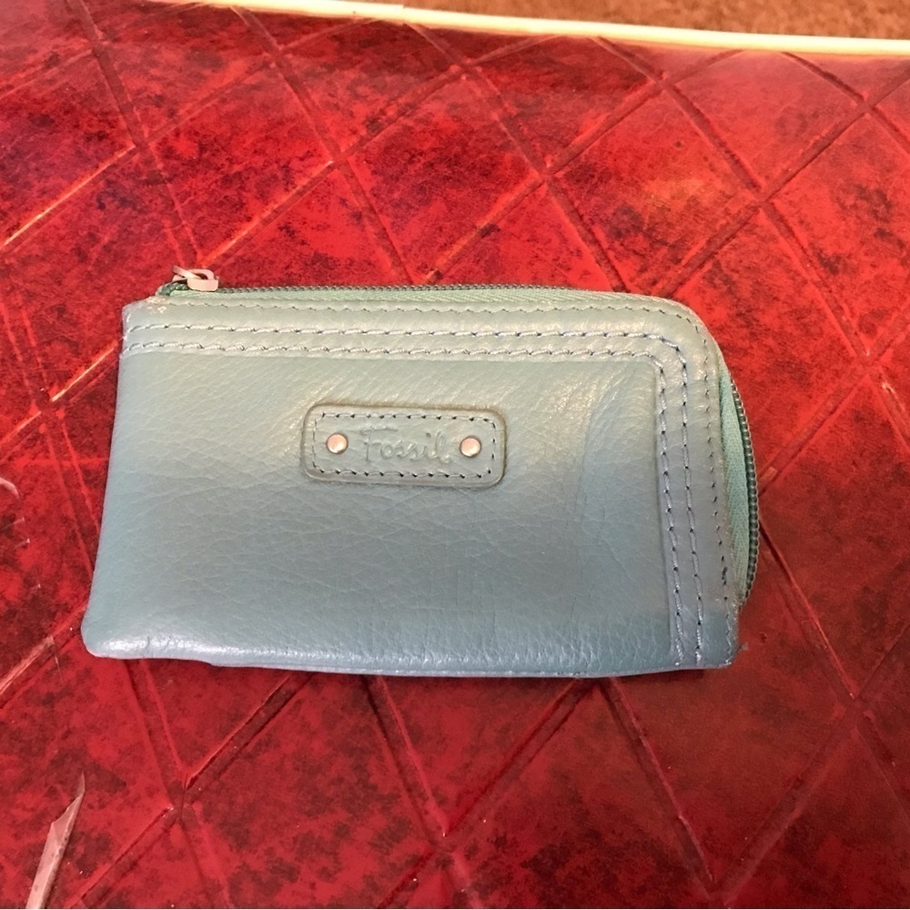 Vintage Leather Fossil Key Change ID/Change Purse